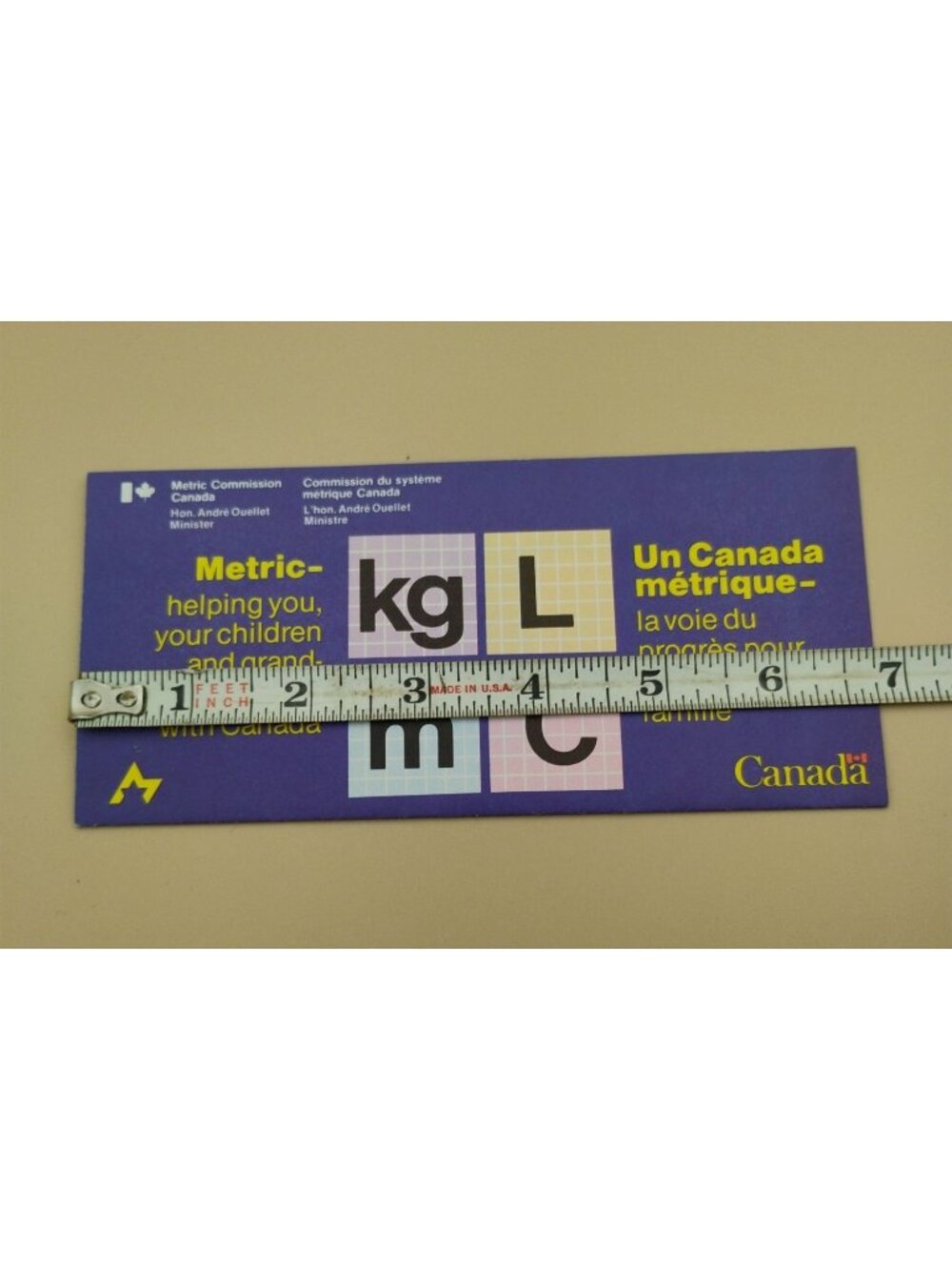 Vintage Canadian Metric Conversion Chart Fold-Out Reference Guide - Picture 4 of 5
